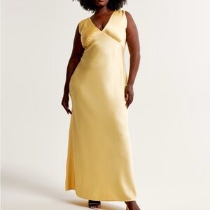 Abercrombie Satin Yellow Dress